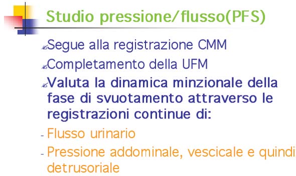 Studio Flusso/Pressione (PFS)